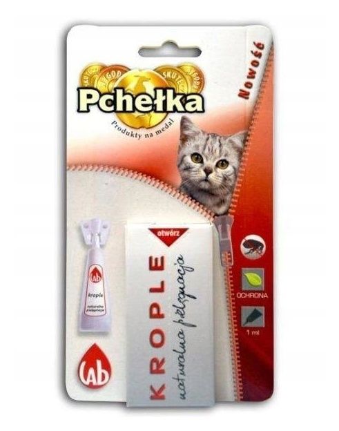 Krople dla kota 1ml Pchełka