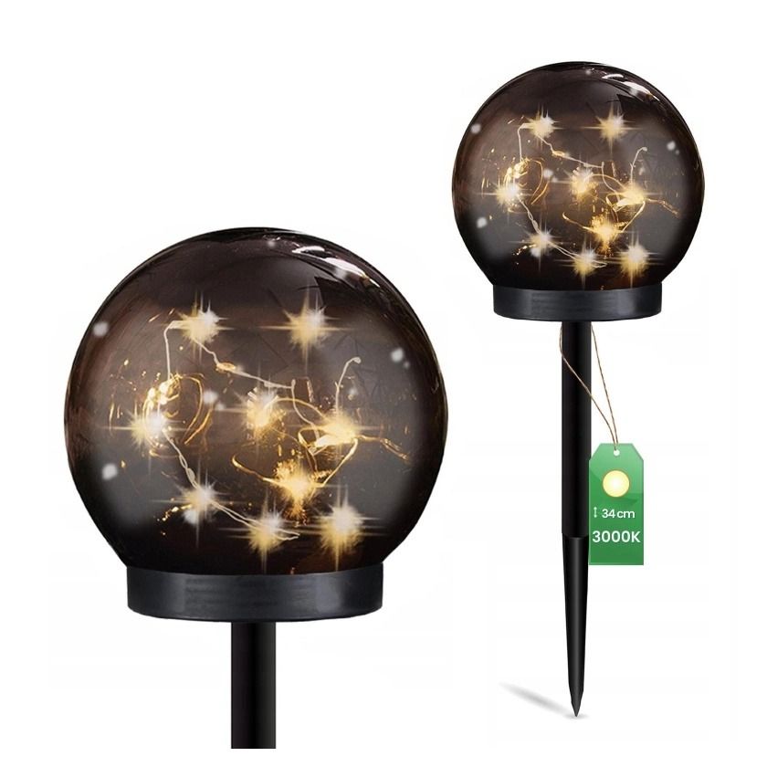 Lampa ogrodowa solarna GLORIS Kula fi 10cm Lumiled12