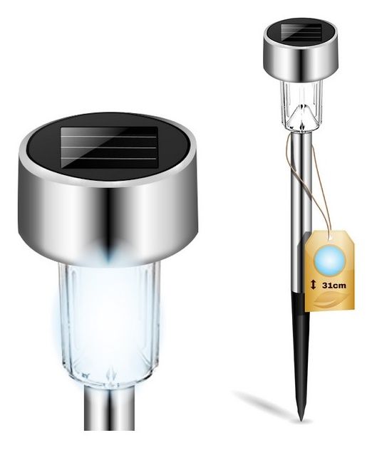 Lampa ogrodowa solarna szara fi 4,5cm