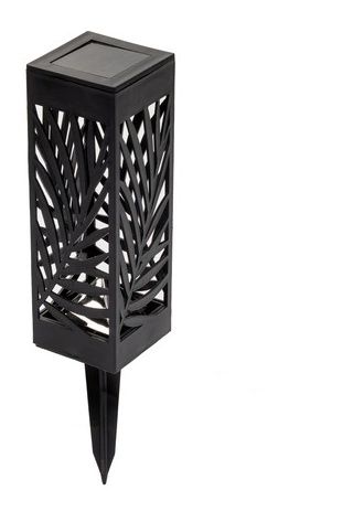 Czarna lampa solarna ogrodowa LED LAMIUM Lumiled 2700K IP44 o wysokości 29 cm