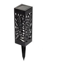 Czarna lampa solarna ogrodowa LED LAMIUM Lumiled 2700K IP44 o wysokości 29 cm