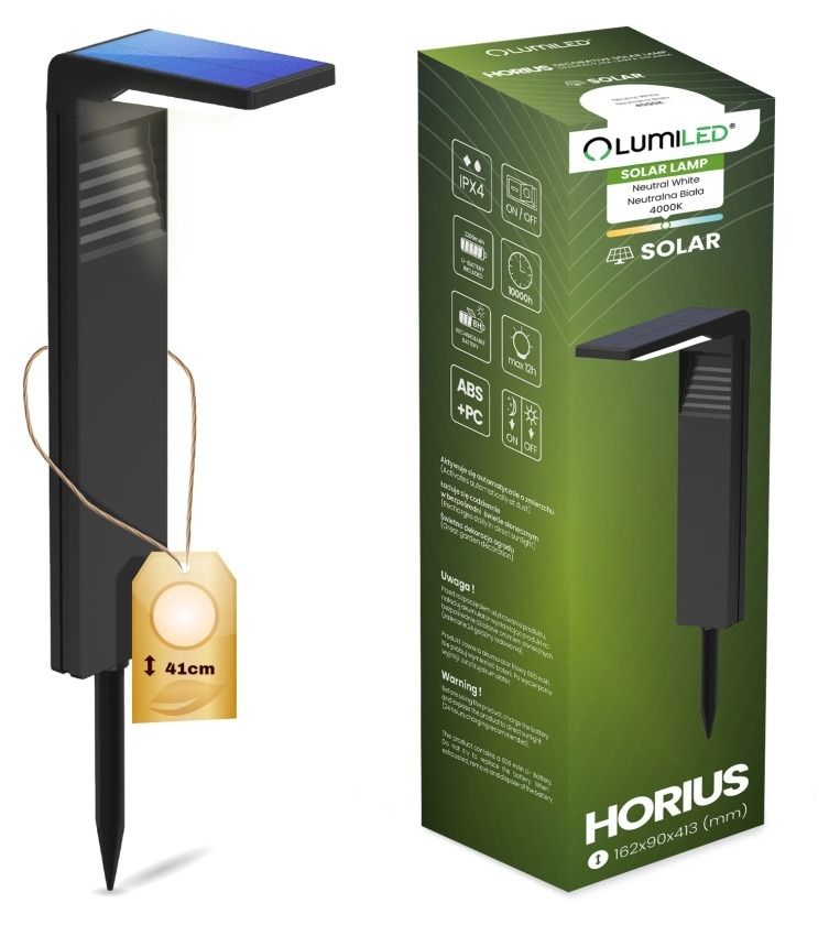 Lampa solarna słupek HORIUS 41cm Lumiled1