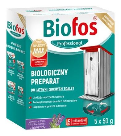 Biologiczny preparat do latryn i suchych toalet 250 g Biofos
