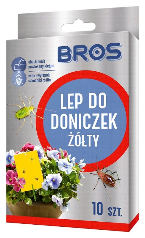 Lep do doniczek 10 sztuk ż&oacute;łty Bros1