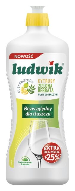 Ludwik Płyn do naczyń cytrusy z zieloną herbatą 900g Inco