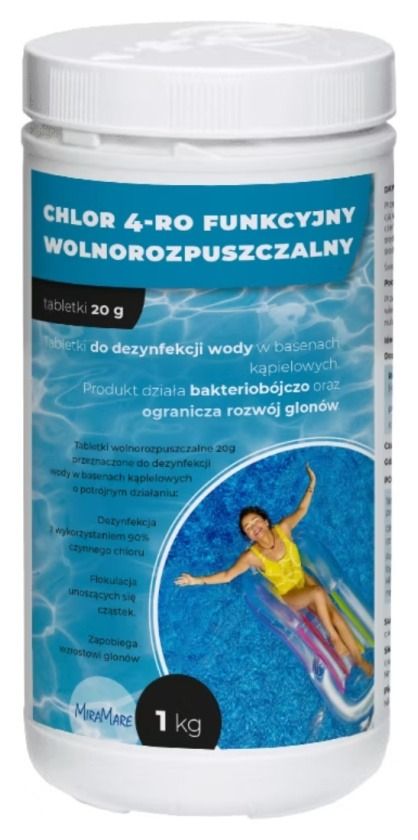 MiraMare Chlor Wolnorozpuszczalny Tabletki 20 g1