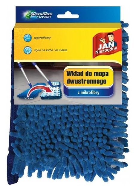Mop dwustronny z mikrofibry wkład Jan Niezbędny