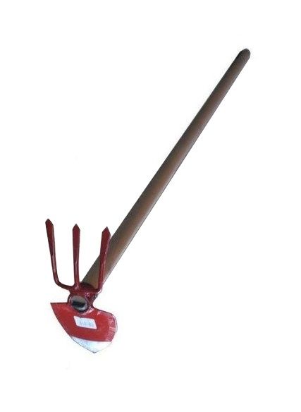 Motyka hartowana oprawna 102mm 3-zębna Róg