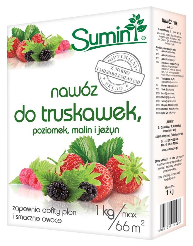 Naw&oacute;z do truskawek i poziomek Sumin