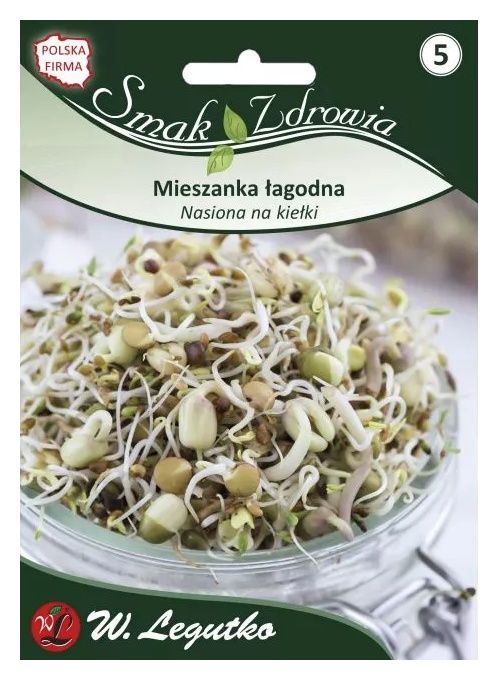 Nasiona na kiełki - mieszanka łagodna 30g Legutko