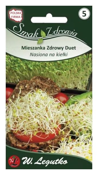 Nasiona na kiełki - mieszanka Zdrowy Duet 20g Legutko