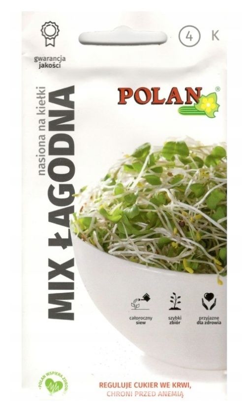 Nasiona na kiełki mieszanka łagodna 10g Polan