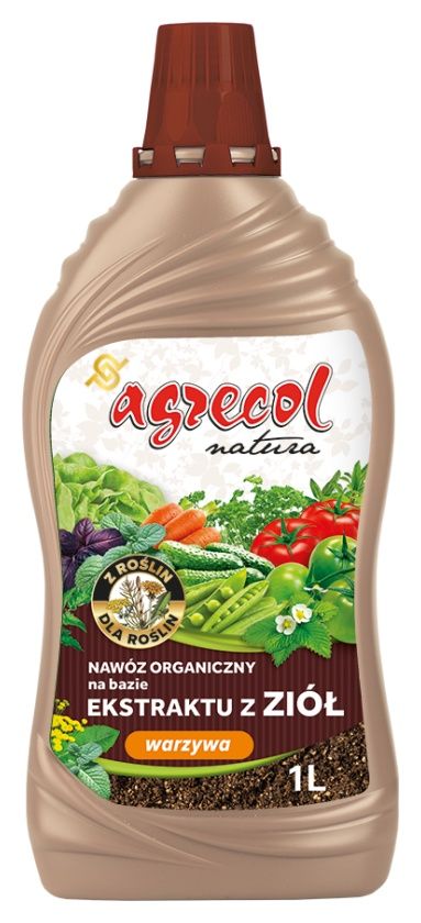 Naw&oacute;z organiczny na bazie ekstraktu z zi&oacute;ł do warzyw 1L Agrecol