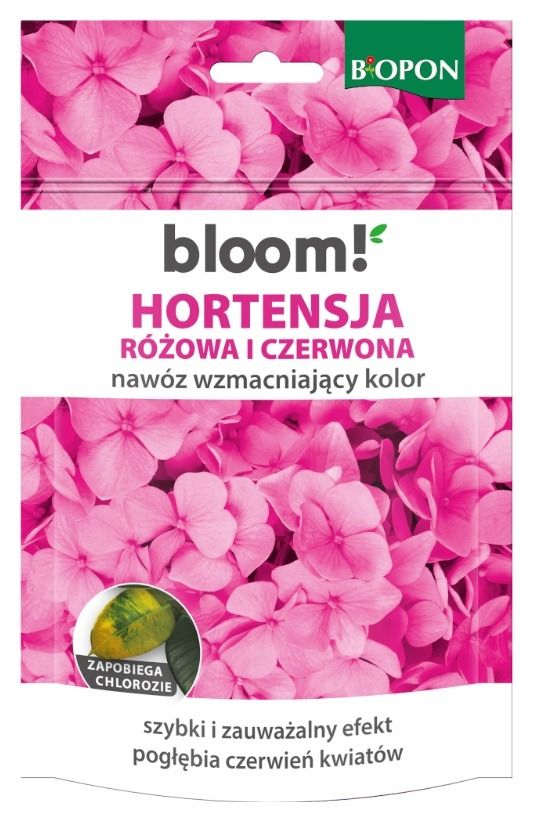 Nawóz rozpuszczalny Hortensja różowa i czerwona BLOOM 200g Bopon