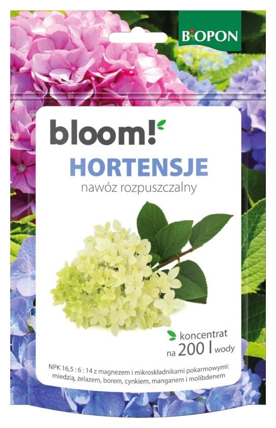 Nawóz rozpuszczalny Hortensje BLOOM 200g Bopon1