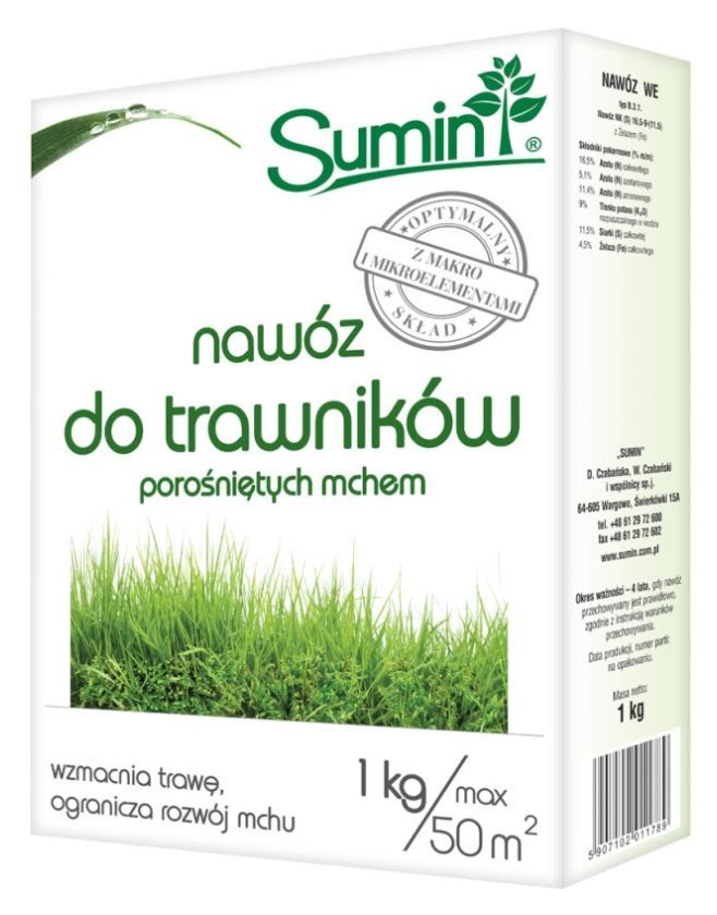 Naw&oacute;z do trawnik&oacute;w porośniętych mchem Sumin