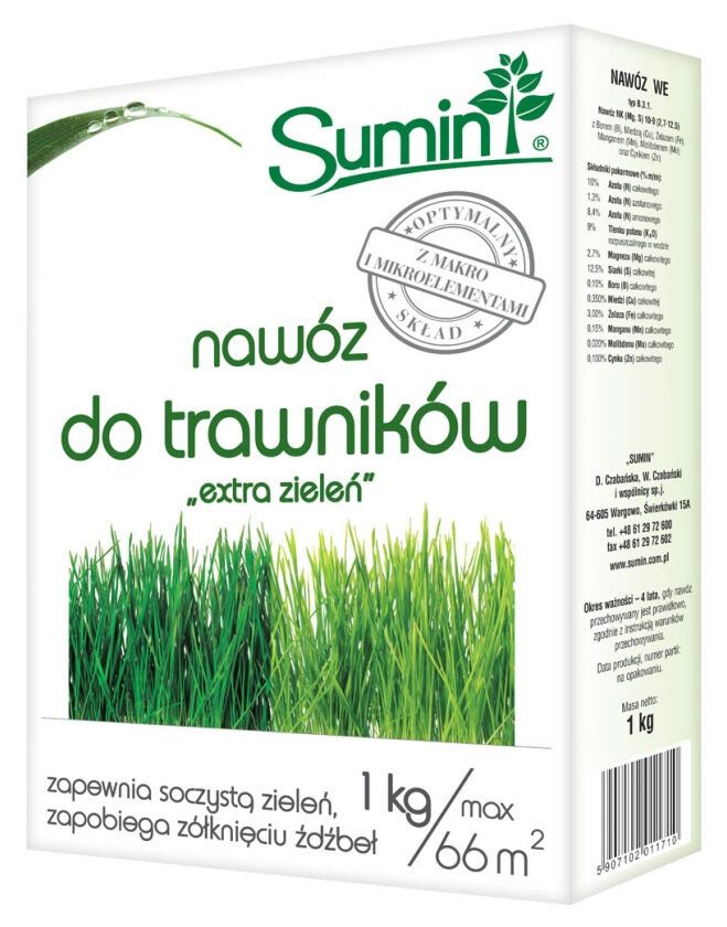 Naw&oacute;z do traw Extra zieleń Sumin