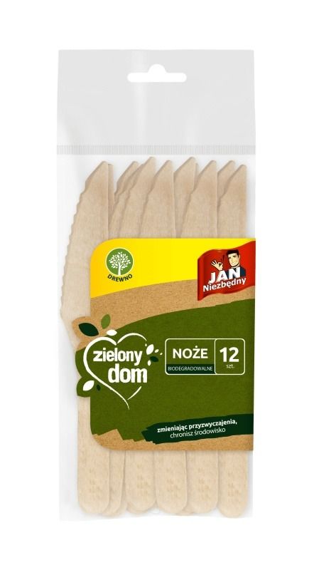 Noże drewniane jednorazowe 12szt Jan Niezbędny