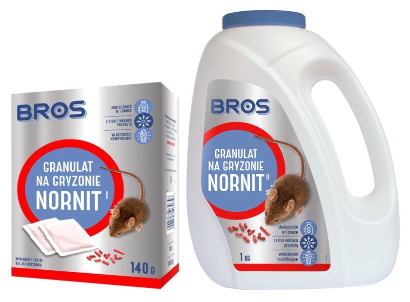 Nornit granulat na gryzonie Bros