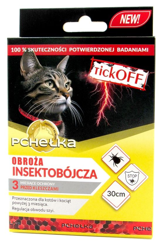 Obroża insektobójcza dla kota 30 cm Pchełka