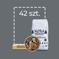 Kora sosnowa frakcja gruba 80L Kor-drew 42 szt. paleta
