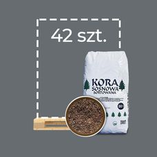 Kora sosnowa frakcja mielona 80L Kor-drew paleta 42 sztuk