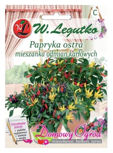 Papryka ostra - mieszanka odmian 0,5g Legutko