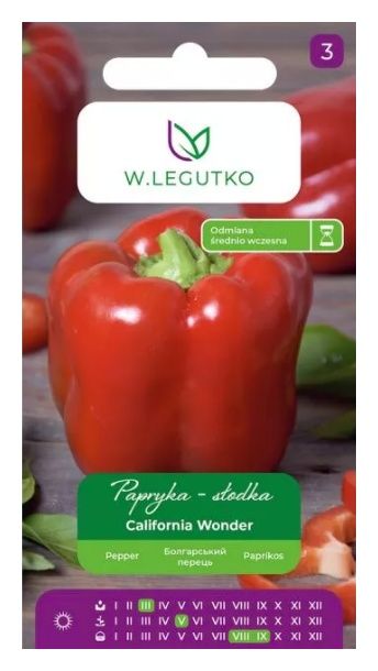 Papryka słodka California Wonder - 0,5g Legutko