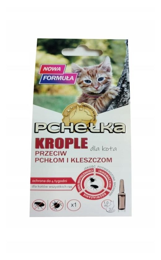 Pchełka Krople przeciw pchłom i kleszczom dla kota 1 ml Pchełka