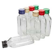 Piersiówka z zakrętkami 100 ml 8 sztuk Biowin