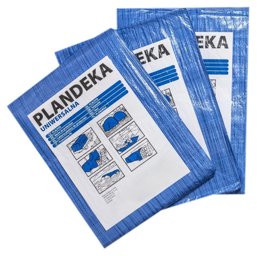 Plandeka 4m x 6m niebieska2