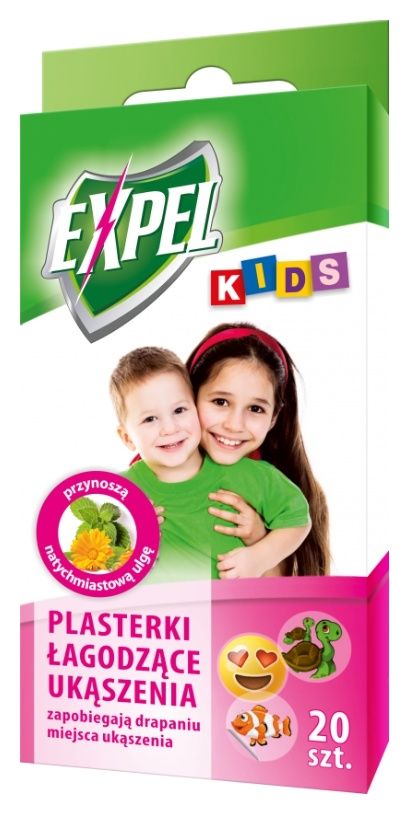 Plasterki łagodzące ukąszenia 20szt Kids Expel