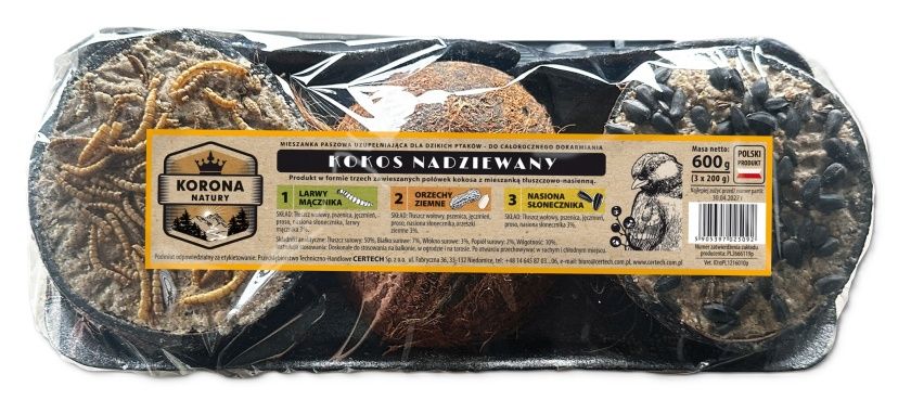 Pokarm zimowy kokos nadziewany 3x200g Certech