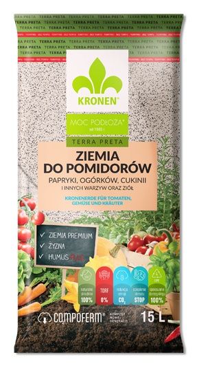 Ziemia do pomidor&oacute;w bez torfu 15L Kronen