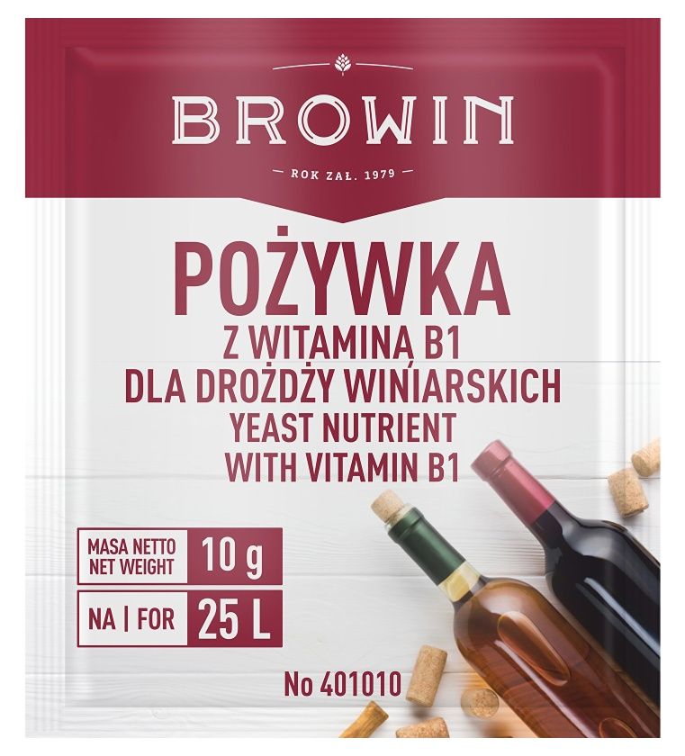 Pożywka z witaminą B1 dla drożdży winiarskich 10g Browin