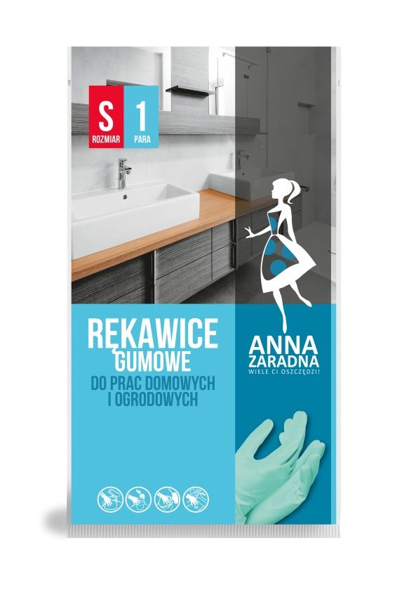 Rękawice gumowe rozmiar S Anna Zaradna