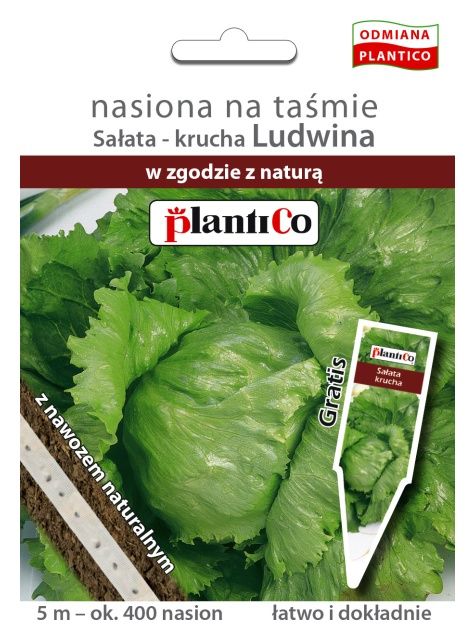Sałata krucha nasiona na taśmie z nawozem 5m PlantiCo