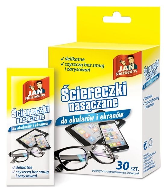 Ściereczki nasączone do okularów 30szt Jan Niezbędny