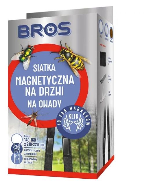 Siatka magnetyczna na drzwi 160x220 cm biała Bros