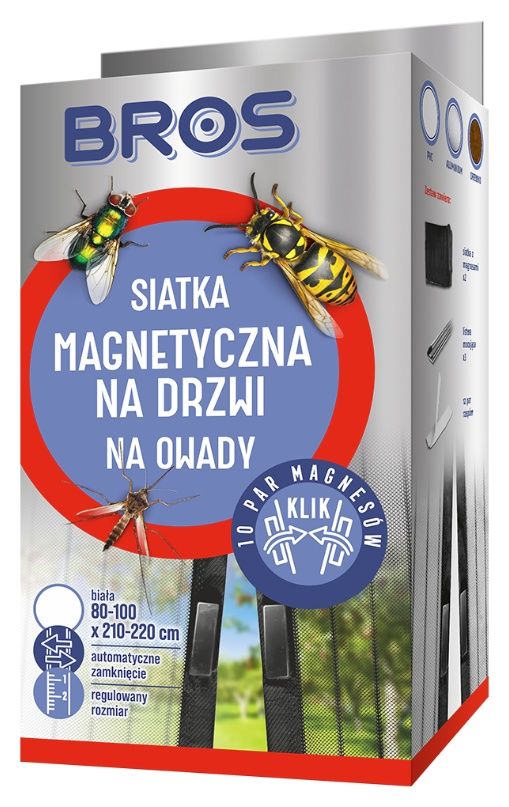 Siatka magnetyczna na drzwi KLIK 100x220 cm biała Bros