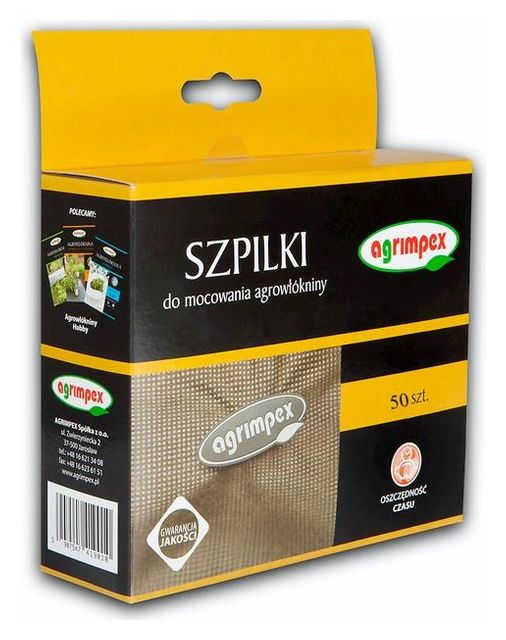 Szpilki do włókniny 50 szt czarne