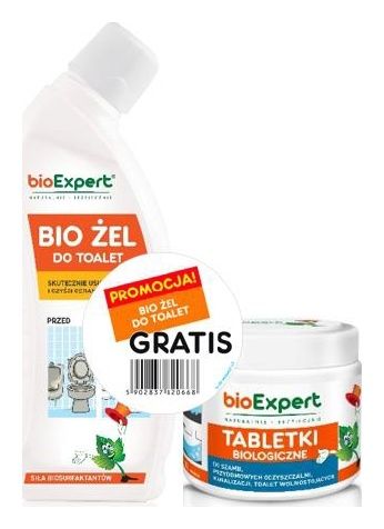 Biologiczne tabletki 12 sztuk + Bio że do WC 750 ml Bio Expert 