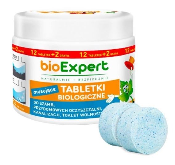 Biologiczne tabletki do szamb 12sztuk +2 gratis BIOEXPERT