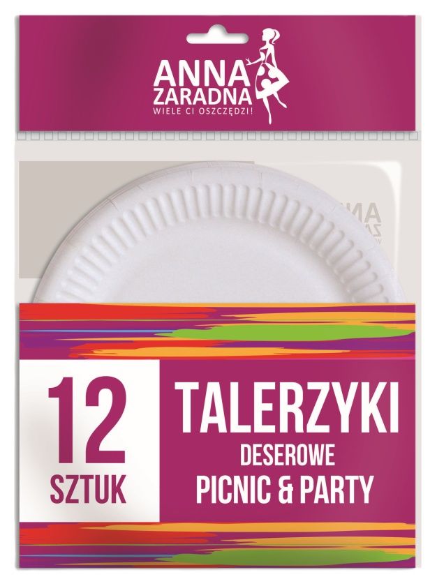 Talerzyki deserowe 12 sztuk Anna Zaradna