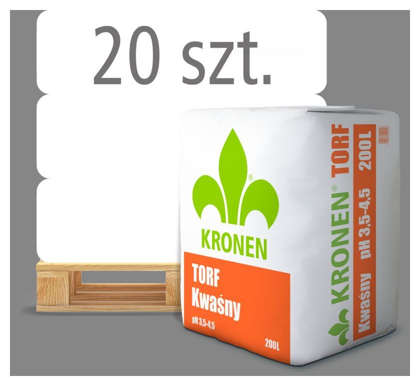 Torf naturalny kwaśny 200 L Kronen - Paleta (20 sztuk)