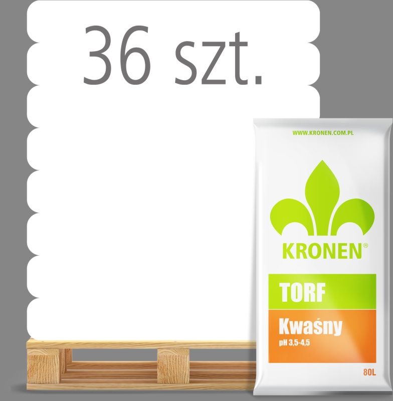 Torf naturalny kwaśny 80 L Kronen - Paleta (36 sztuk)