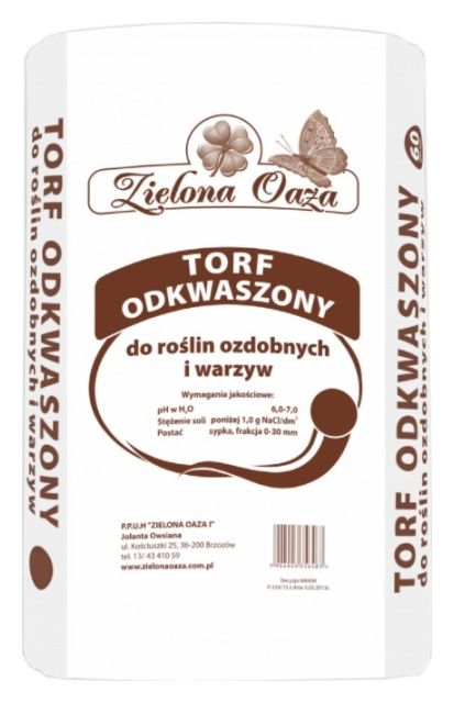 Torf odkwaszony 60L Zielona Oaza