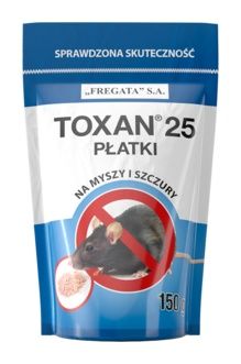 Toxan 25 płatki na myszy i szczury 150g Fregata
