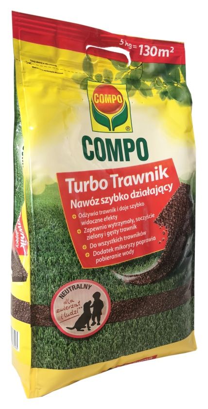 Turbo Trawnik - Nawóz szybko działający 5kg Compo