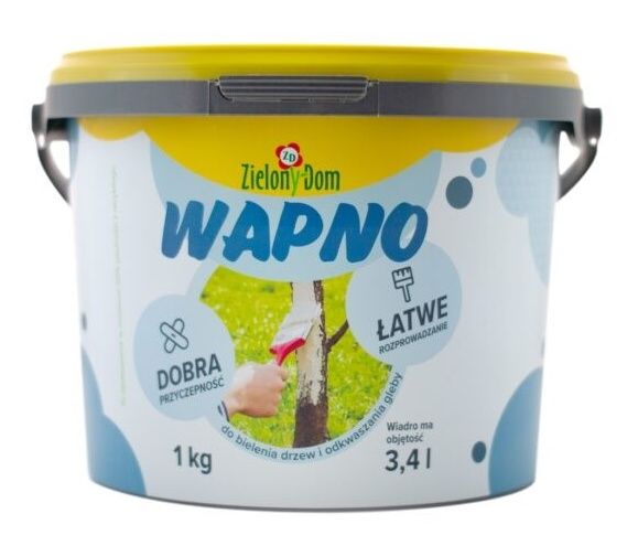 Wapno do bielenia drzew i odkwaszania gleby 1kg Zielony Dom